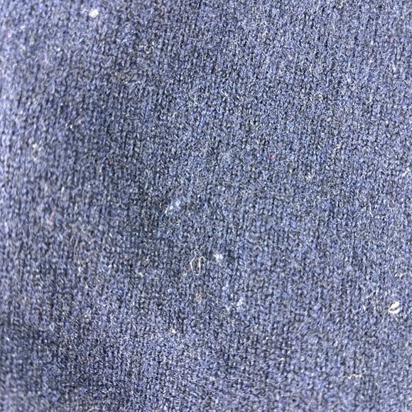 VTG Roots Lambs Wool Sweater Vest Men's Fits Medium Dark Blue Sleeveless Tag 42 - Picture 2 of 9